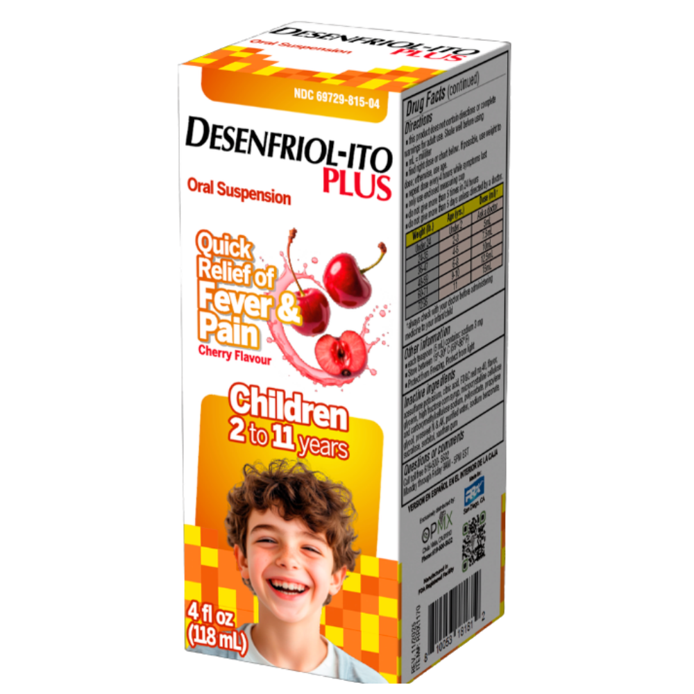 Desenfriol-ito Plus Children Cherry Oral Suspension 4 fl oz, ages 2-11